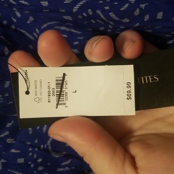 NWT Banana Republic Blue Sun Dress Sz Large. - Picture 5 of 9